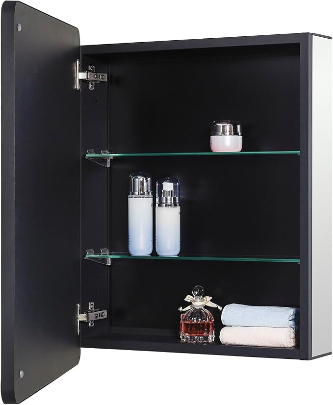 Black Bathroom Mirror Medicine Cabinet - Image 4