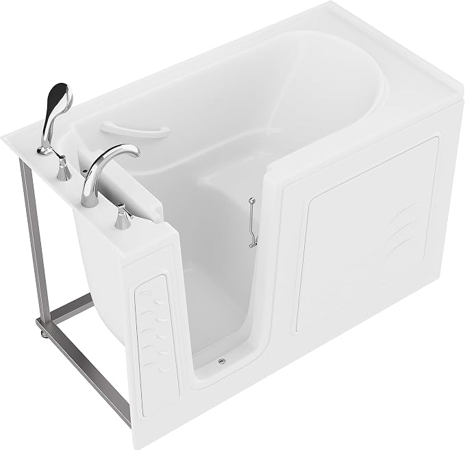 ANZZI Walk-In Soaking Tub 30x60 in Left Drain Quick Fill White – Deep by ANZZI