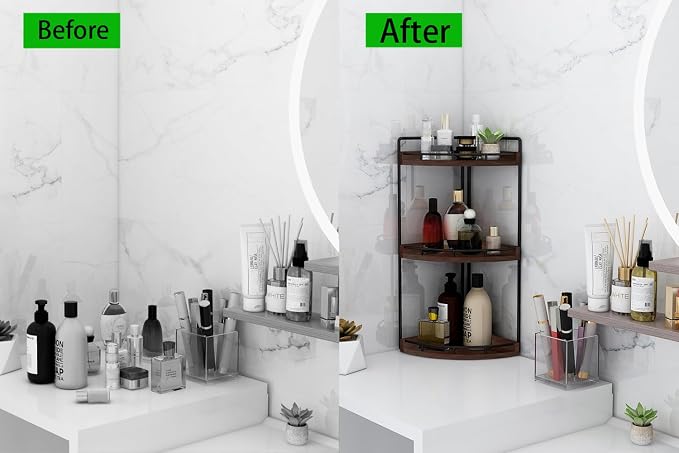 Dorhors 3-Tier Corner Bathroom Organizer Countertop - Image 6