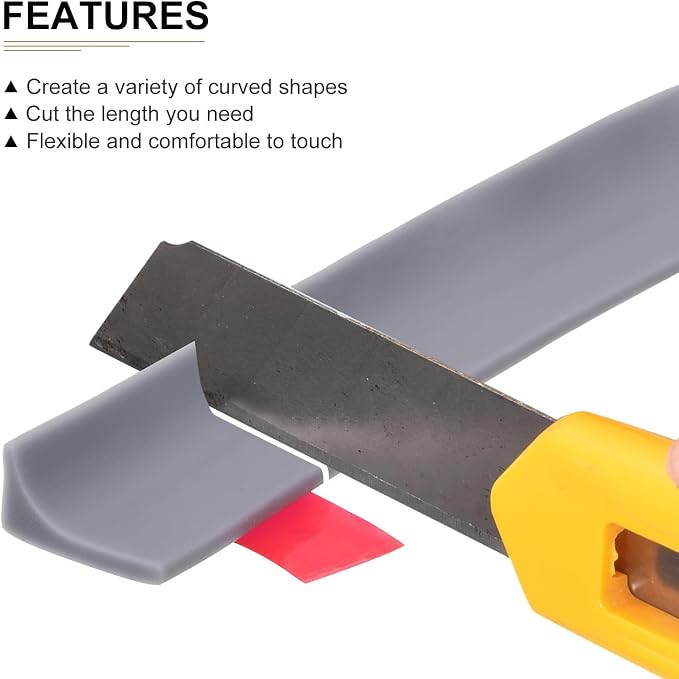 59"x0.8"x0.5" Collapsible Shower Barrier Stopper - Image 3