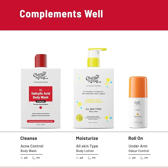 Chemist at Play 1% Salicylic Acid Body Wash | Paraben & SLS Free | Gentle - Image 6