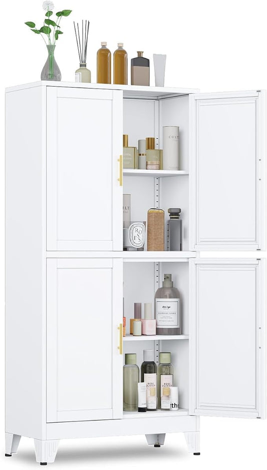 47.25" Metal Pantry Cabinet, Storage Cabinets by GAIOUS