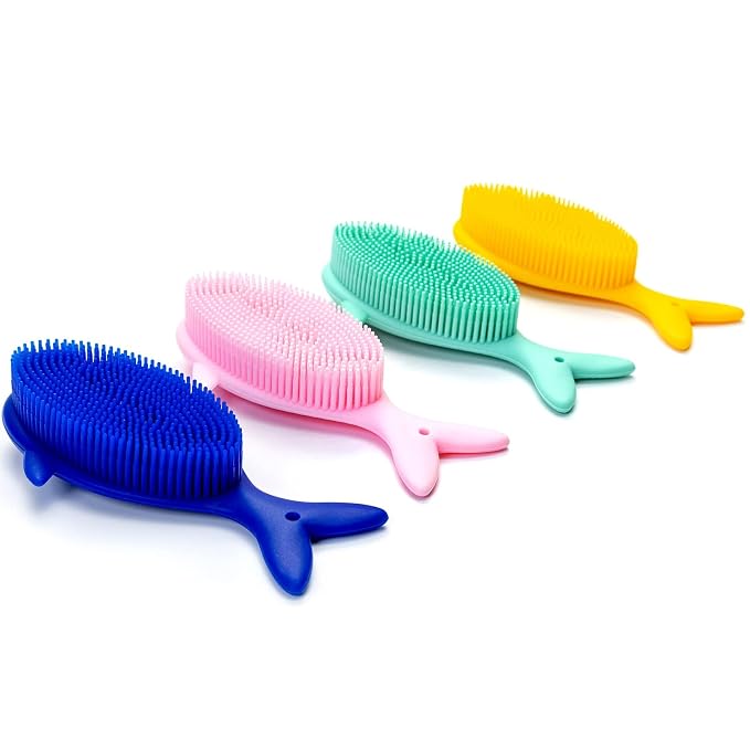 Premium Sensory Brush for Kids or Autism, Soft Silicone Body Scrubber, 2 in 1 by PENEPICO-SIMPLELIFE