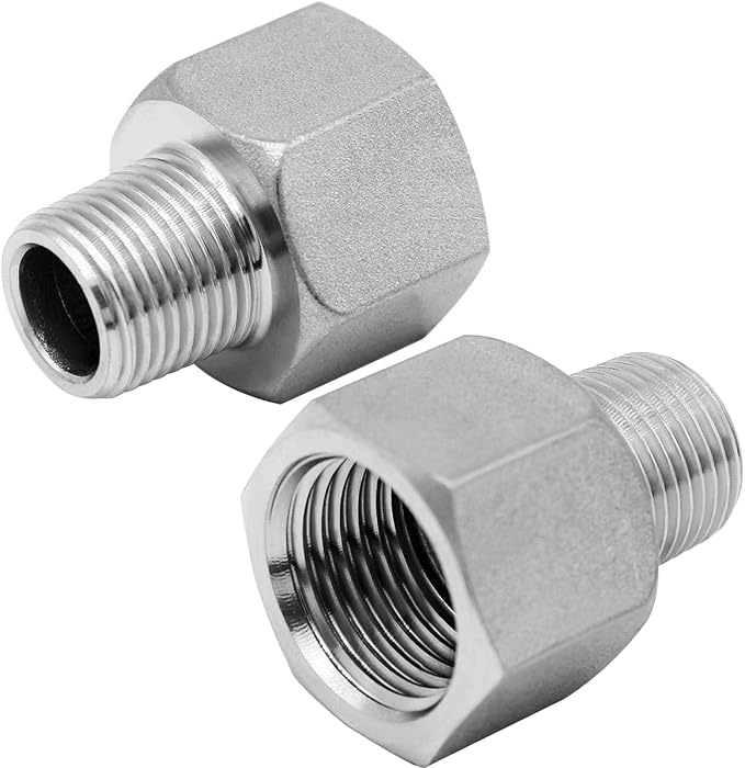 Beduan Stainless Steel NPT Reducer Adapter 3/4 Female to 1/2 Male Threaded by Beduan