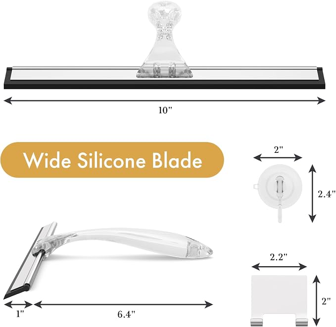 AmazerBath Shower Squeegee for Glass Doors, All-Purpose Squeegee - Image 2