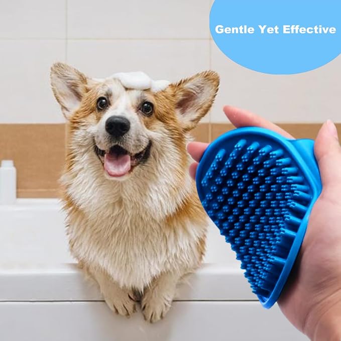 4PCS Dog Washing Glove and Dog Bath Brush, Dog Shampoo Brush Scrubber - Image 3
