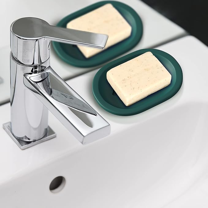 Topsky 2 Pcs Soap Dish for Shower, Double Layer Draining Soap Savers - Image 3