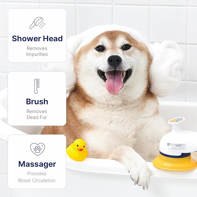 PETHROOM Pet Bath Relax Shower | Pet Massage Bath Brush - Image 3