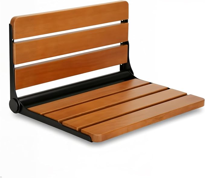 18" Folding Shower Seat Wall Mounted, Fold Down Shower Bench by Bootuuisadedicatedservice