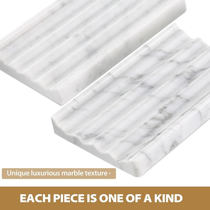 2PCS Koville Italian Natural Marble Soap Dish - Image 5