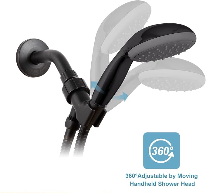 OFFO Shower Head Holder for Handheld Shower Head, Oil Rubbed Bronze Adjustable - Image 3