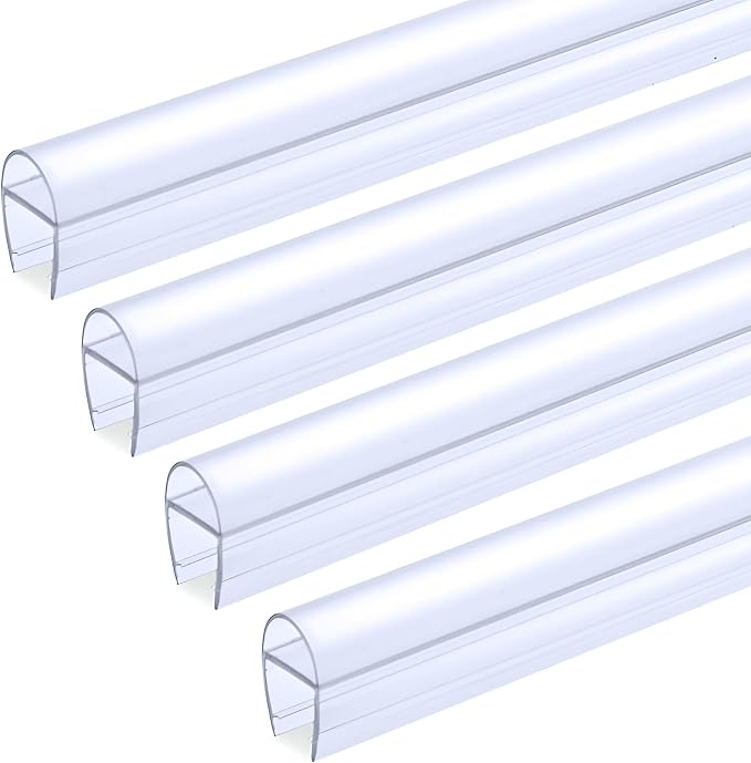 1/2" Frameless Shower Door Seal – U-Type 22.5" Ultra-Clear Bottom & Side Drip by GASHardware