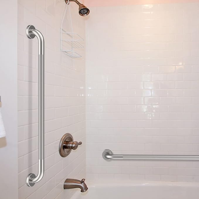36 Inch Anti Slip Shower Grab Bar, Munzong Satin Brushed Nickel Bathroom Grab - Image 6
