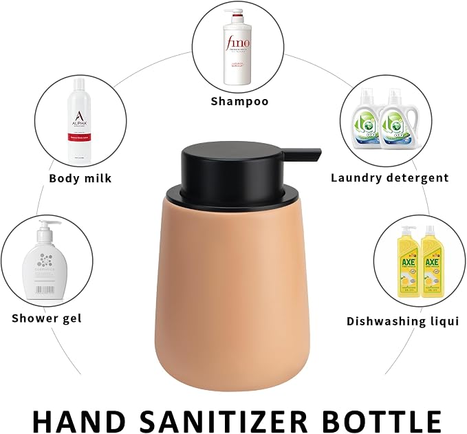 Soap Dispenser Ceramic with Easy-to-Press Pump Hand Lotion Liquid Dispenser - Image 4