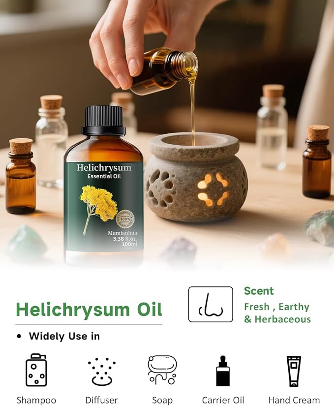 Helichrysum Essential Oil Pure, Mumianhua Natural Helichrysum Oil - Image 5
