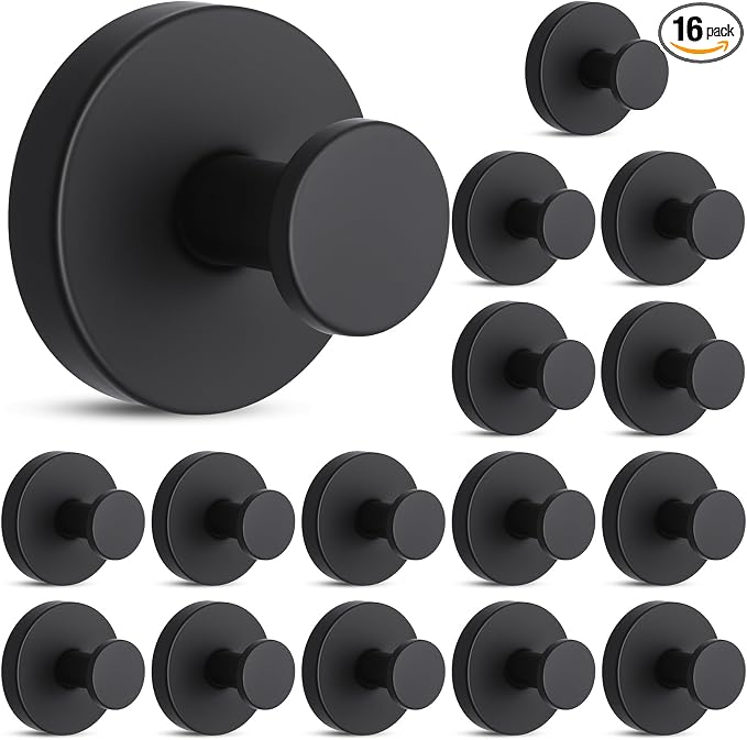 Suction Cup Hook for Shower, 16 Pack Wall Mount Towel Holder, Removable Towel by Ovveroche