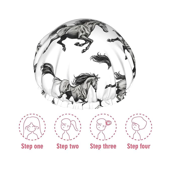 Elegant Running Horse Shower Cap - Image 7