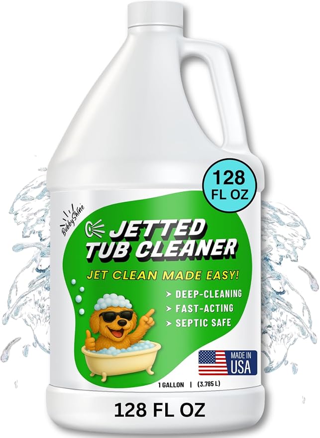 Jetted Tub Cleaner for Whirlpool & Jacuzzi Baths – Deep Jet Line & Pipe Flush by BubbyShine