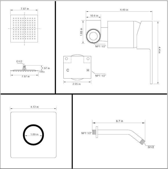 POP SANITARYWARE Single Function Shower Trim Kit - Image 7