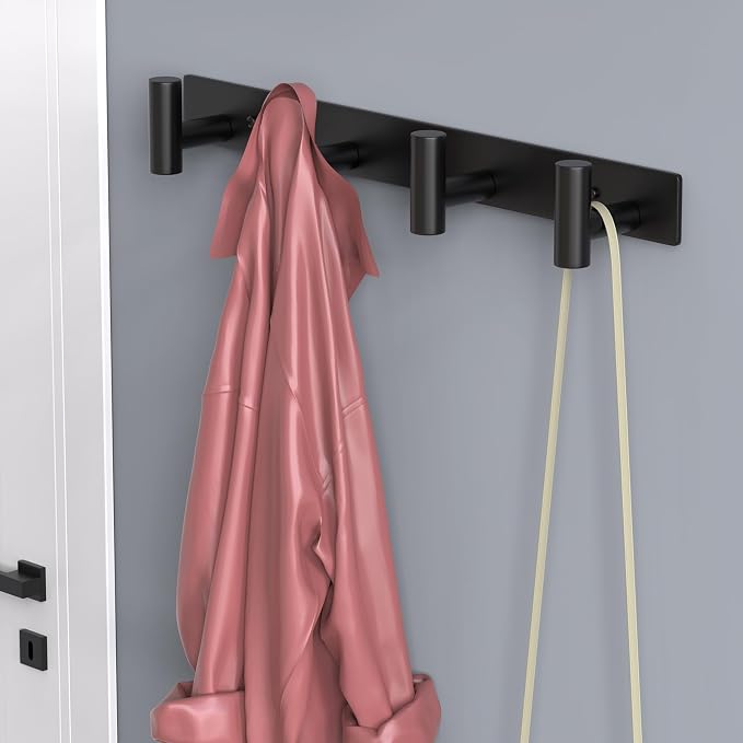 HUFEEOH Coat Rack Wall Mount, Heavy Duty Wall Hooks Towel Hooks - Image 3