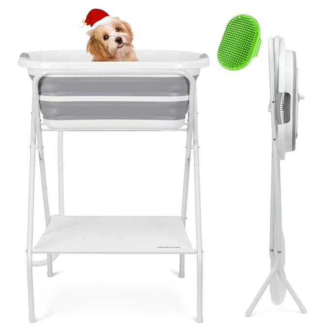 2 in 1 Dog Bath Tub Dog Washing Station by BeberoadPets