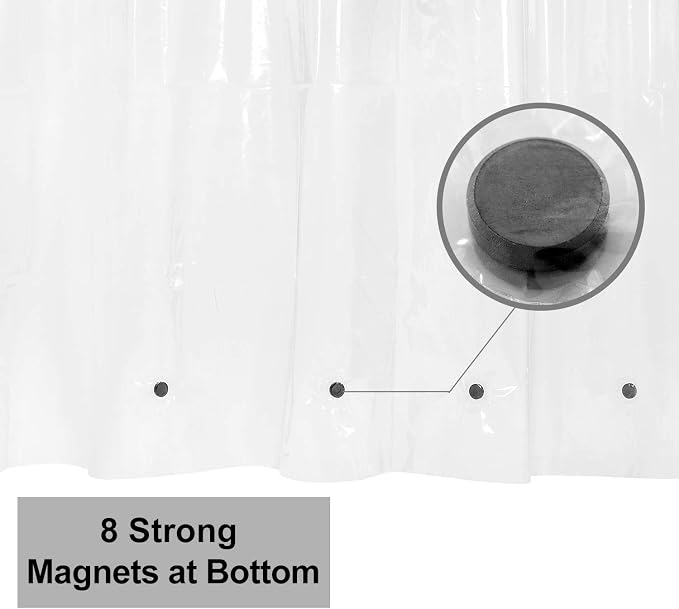 Barossa Design Extra Wide Shower Curtain Liner 108" x 72" - Image 2