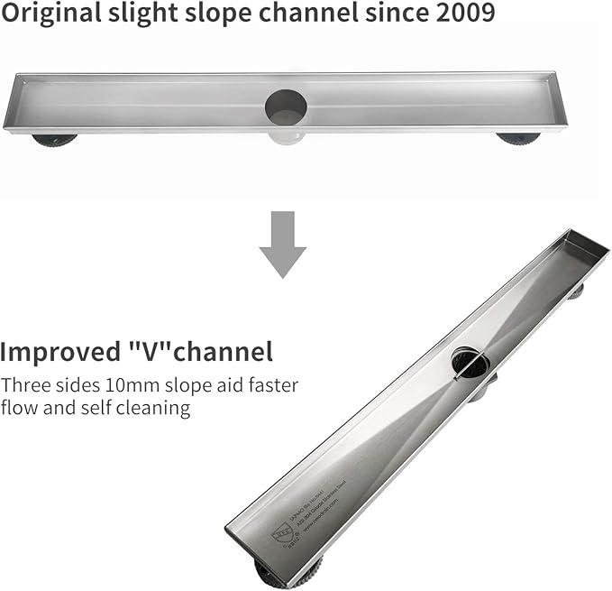 Neodrain 32 Inch Rectangular Linear Shower Drain - Image 4