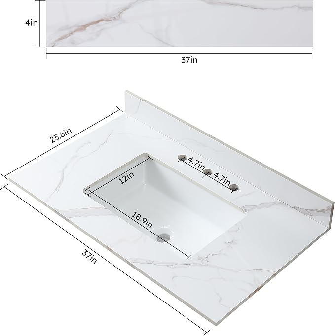Montary 37"x 22" Bathroom Vanity Top - Image 8