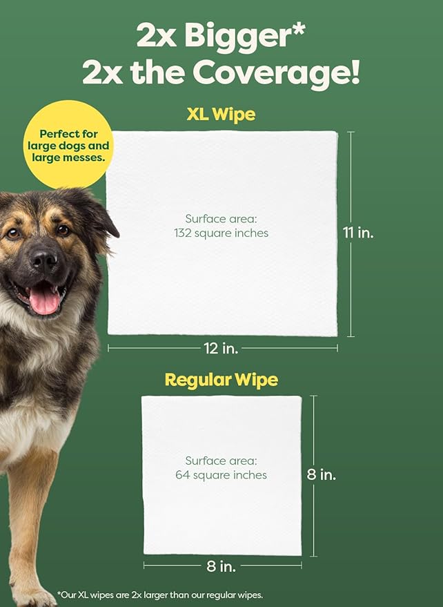 Earth Rated XL Pet Wipes for Dogs & Cats, 3-in-1 Unscented Hypoallergenic - Image 3