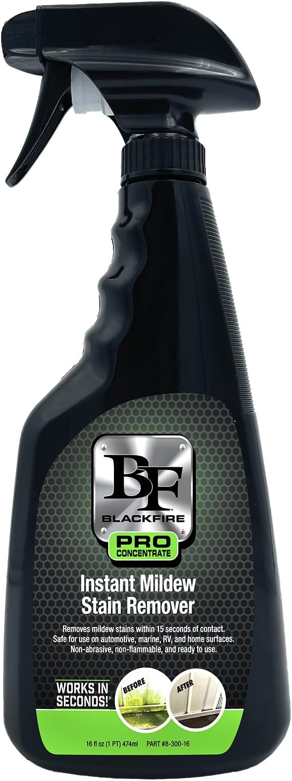 BLACKFIRE Pro Concentrate Instant Mildew Stain Remover Spray | Professional by BlackfireProDetailersChoice