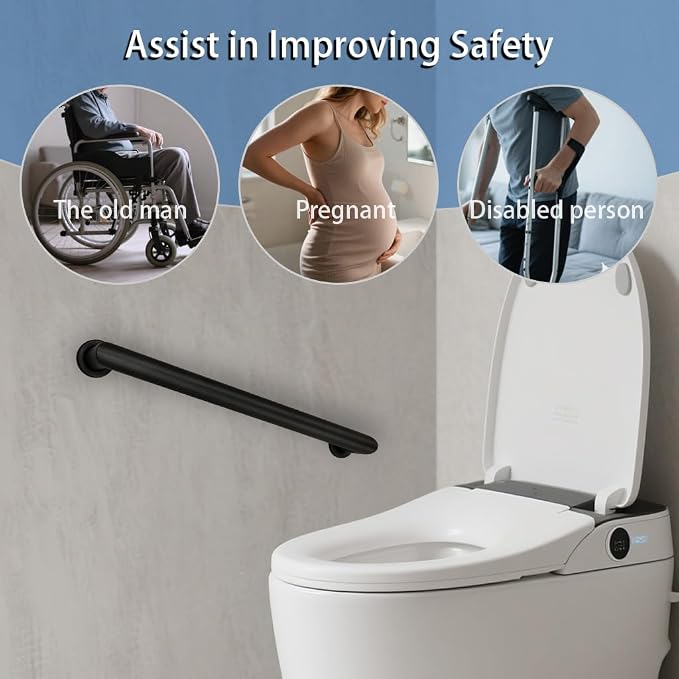 Handicap Grab Bars, Right Angle 2 Pack 18 Inch Shower Grab Bar - Image 5