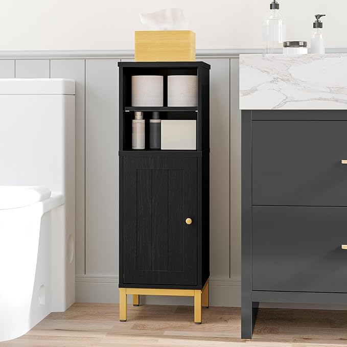 Bathroom Storage Cabinet, Corner Floor Cabinet by Hzuaneri