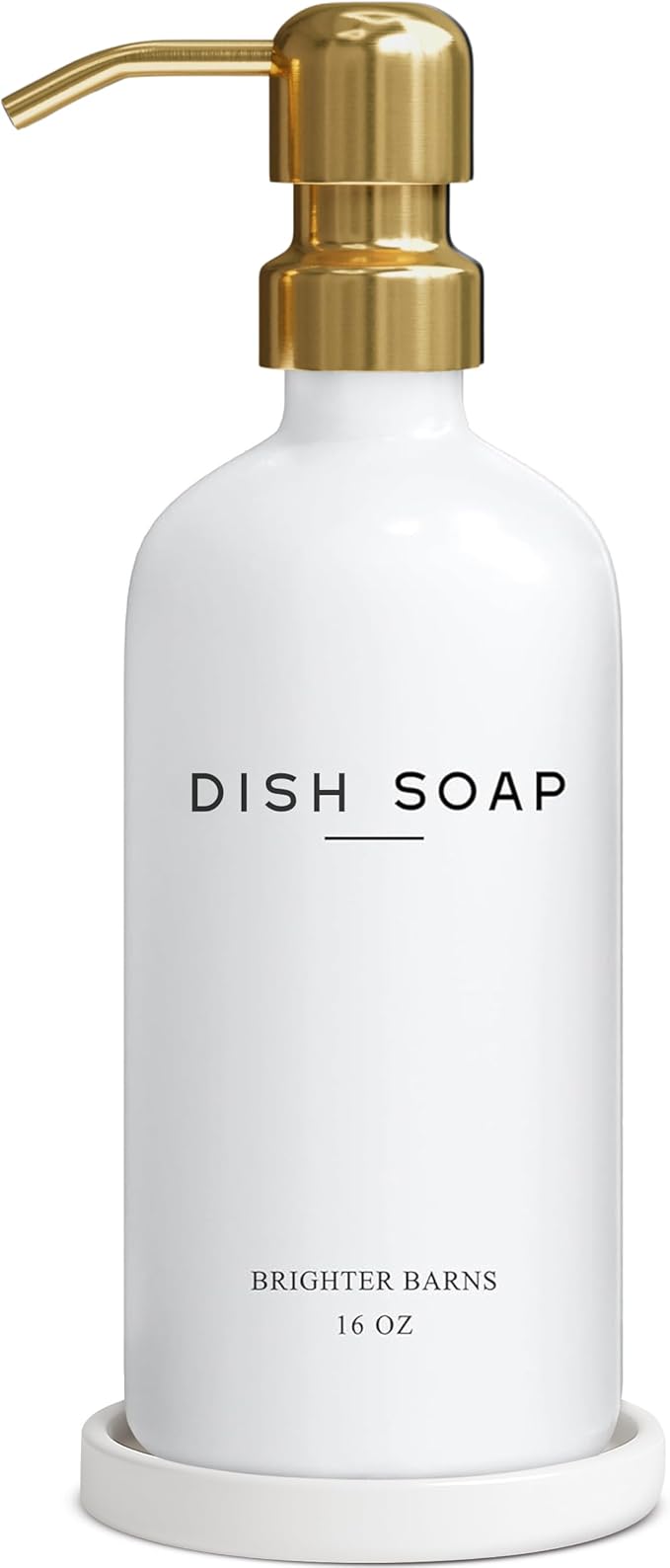 Luxury Glass Dish Soap Dispenser by BrighterBarns