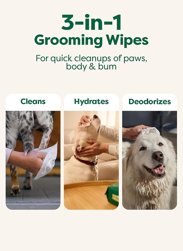 Earth Rated XL Pet Wipes for Dogs & Cats, 3-in-1 Unscented Hypoallergenic - Image 5
