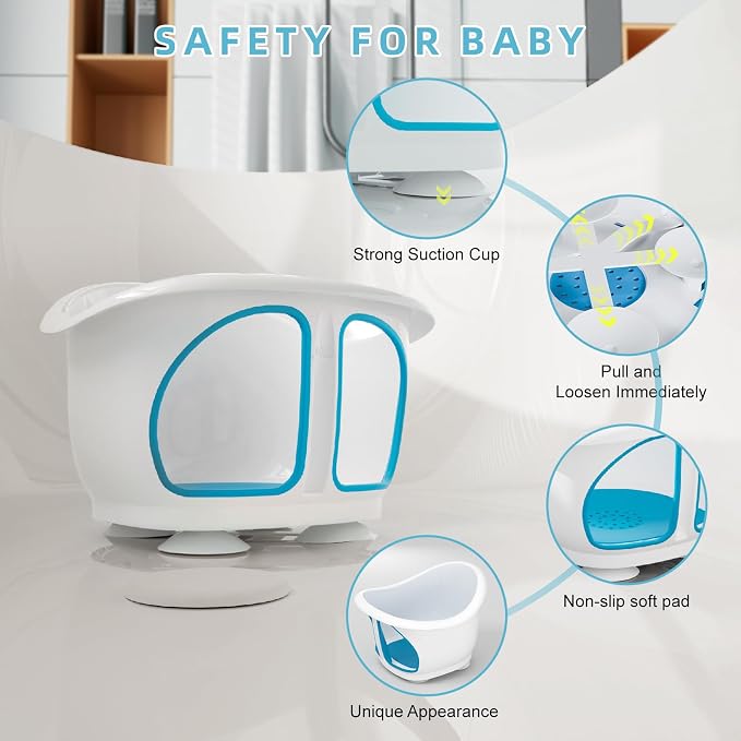Baby Bath Seat with Non-Slip Suction Cups - Image 4