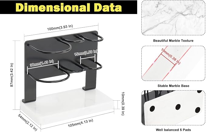 Toothbrush Holder for Bathroom Counter, Metal Toothbrush and Toothpaste Holder - Image 2