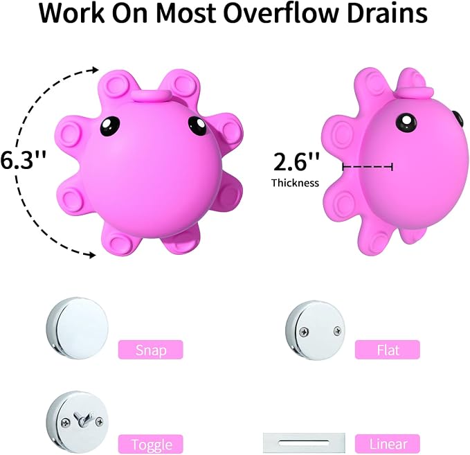 Silicone Bathtub Overflow Drain Cover - Image 4