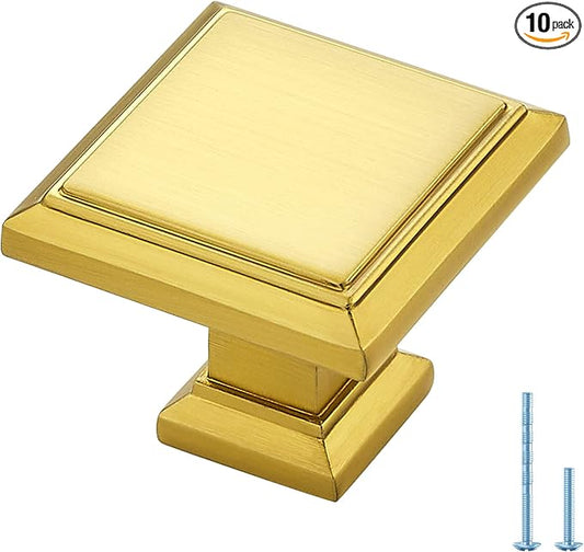 Ravinte Hardware 10 Pack Kitchen Cabinet Pulls Square Drawer Single Hole by RavinteHardware