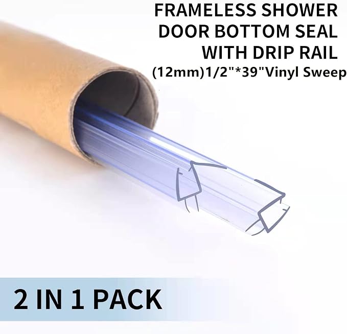 Shower Door Bottom Seal with Sweep 2Pack, to Stop Water Leaking - Image 6