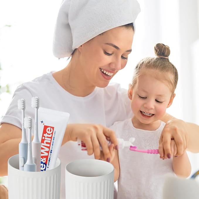 White Toothbrush Holders for Bathrooms - Image 2