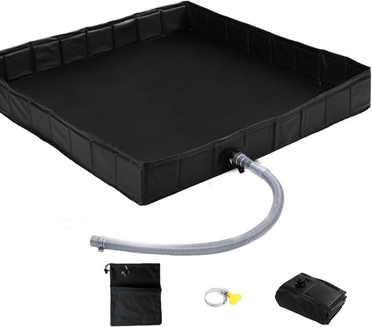Upgraded Portable Shower Pan, Outdoor Shower Floor Camping Shower Base to Keep by UROUK