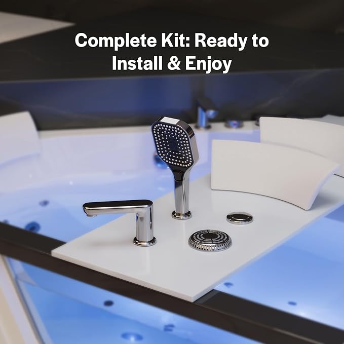 Empava PRO Series 59" Corner Whirlpool Tub - Image 6