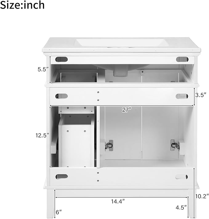 Harper & Bright Designs 30" Bathroom Vanity - Image 4