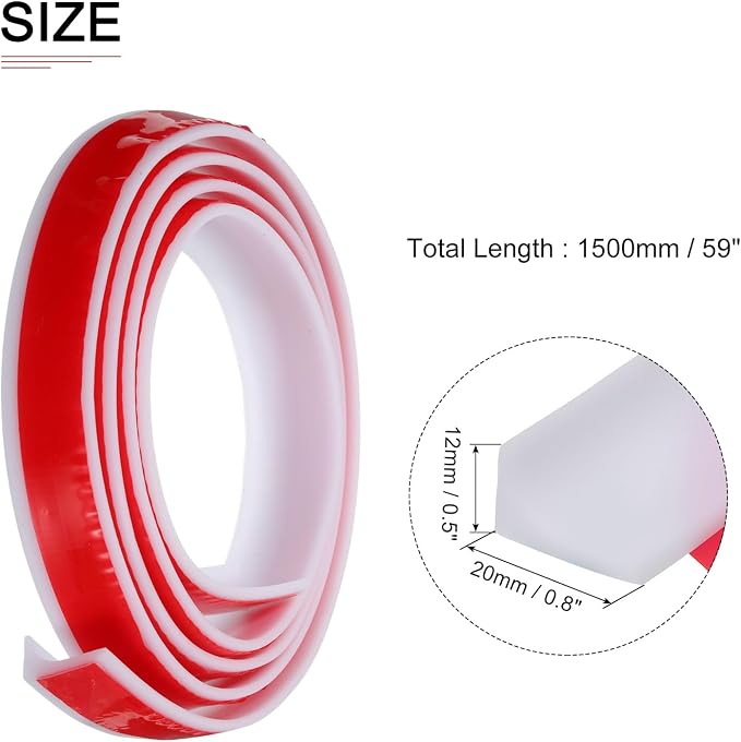 59"x0.8"x0.5" Collapsible Shower Barrier Stopper - Image 2