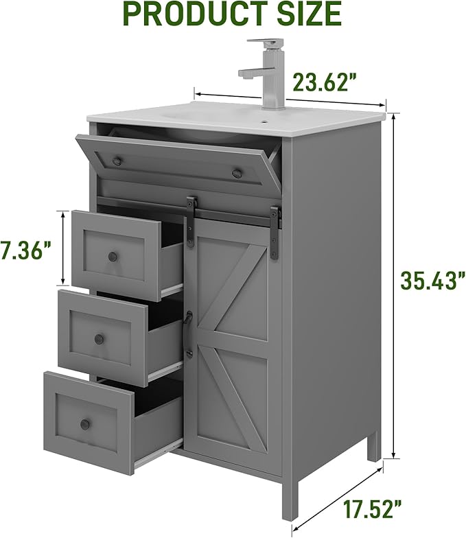 Vabches 24 Inch Bathroom Vanity - Image 2
