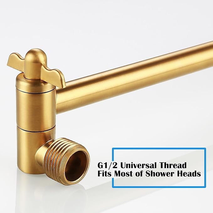 Shower Head Extension Arm, 10 Inch Adjustable Shower Arm - Image 4