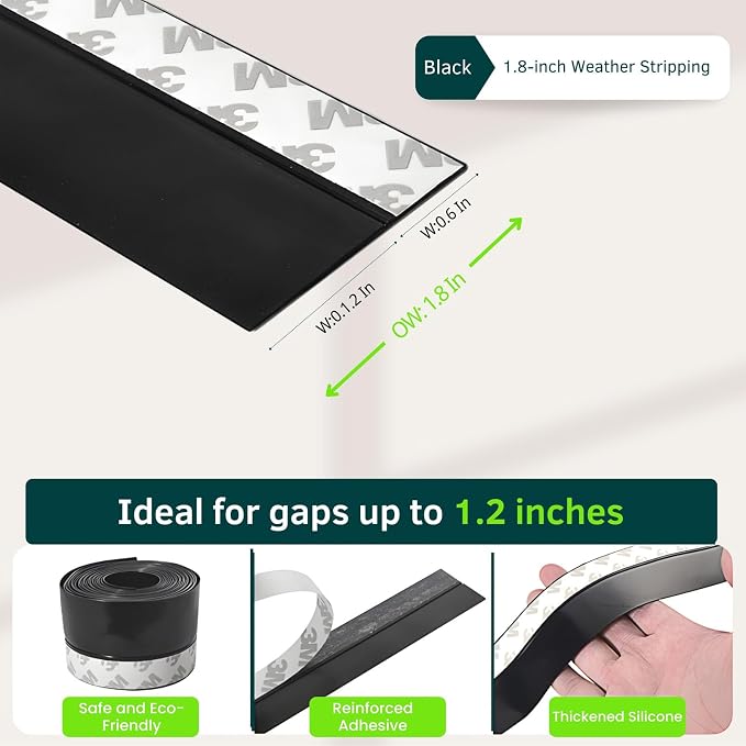 Weather Stripping Door Seal, Silicone Seal Strip - Image 3