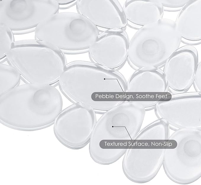 WELTRXE Non Slip Bath Mat Pebbles Bathtub Mat - Image 3