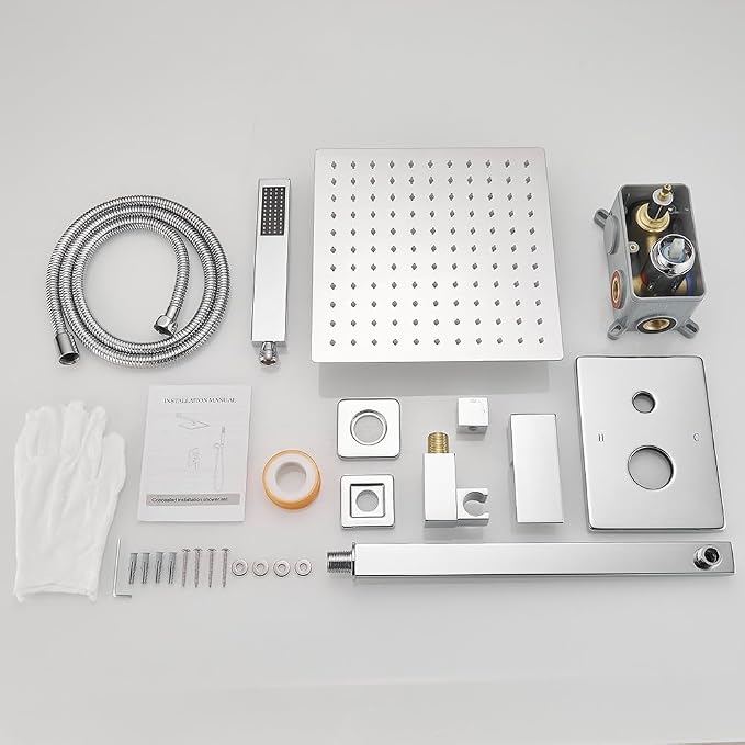 Rain Shower System Set with 10 Inch Large Shower Head High Pressure 2 Function - Image 6