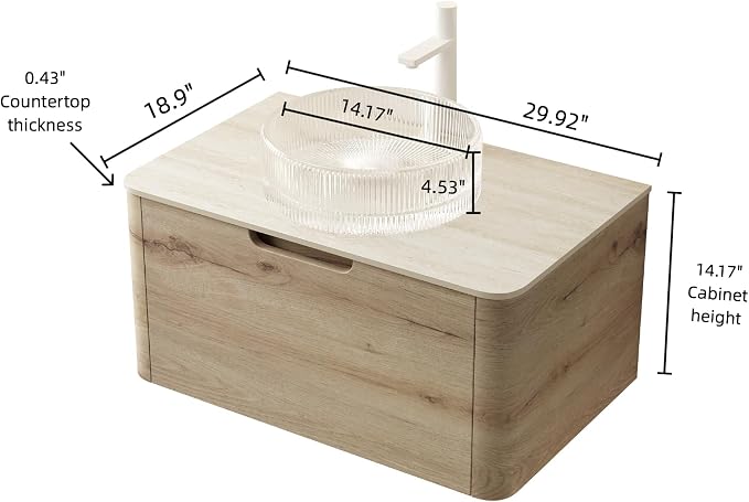 Yayzy 30” Floating Bathroom Vanity - Image 2